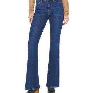 Frame Denim Mid-Rise Dark Blue Flare Jeans